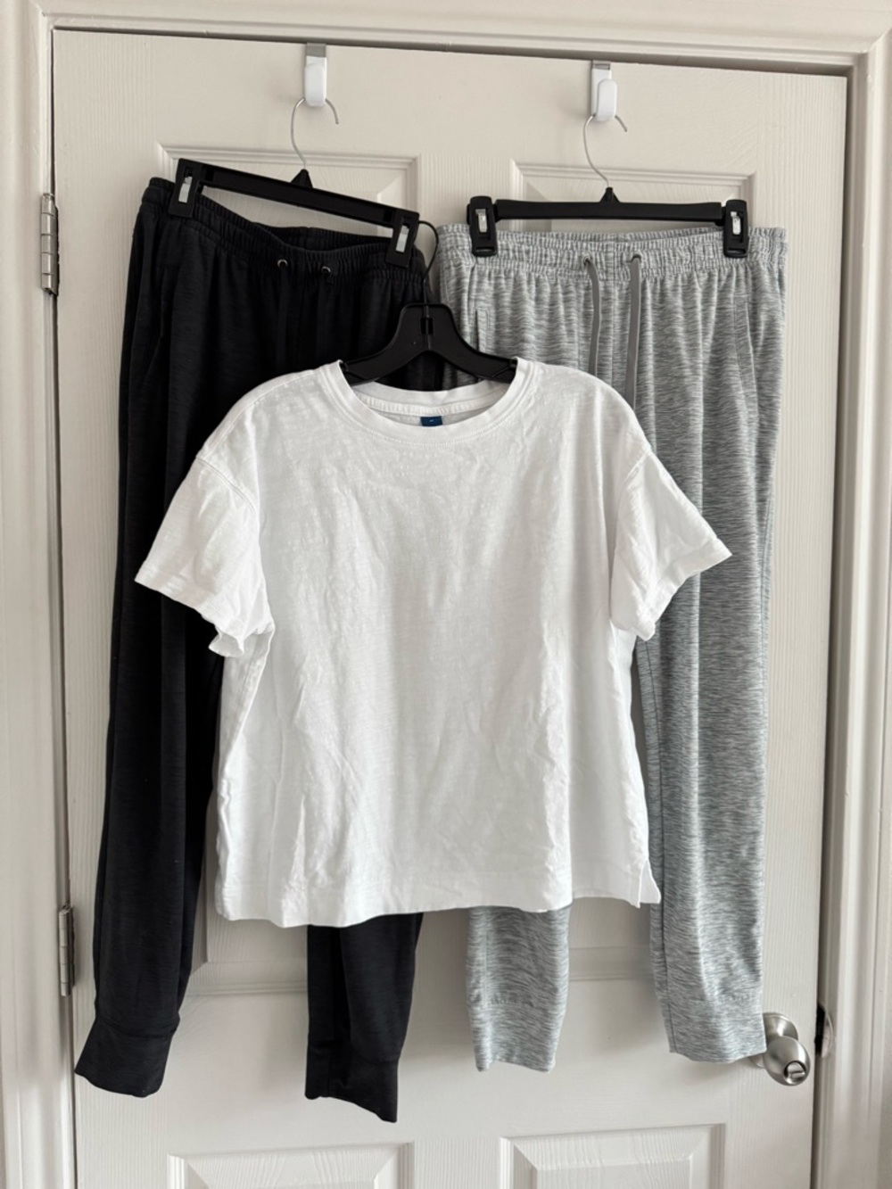 *Set*  Old Navy Black & Grey Joggers, with White Tshirt